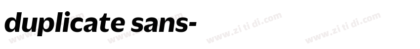 duplicate sans字体转换